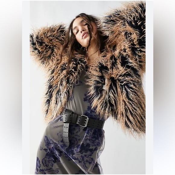 Free people we the free Ombre All Night Fur Jacket size XS - Picture 2 of 8